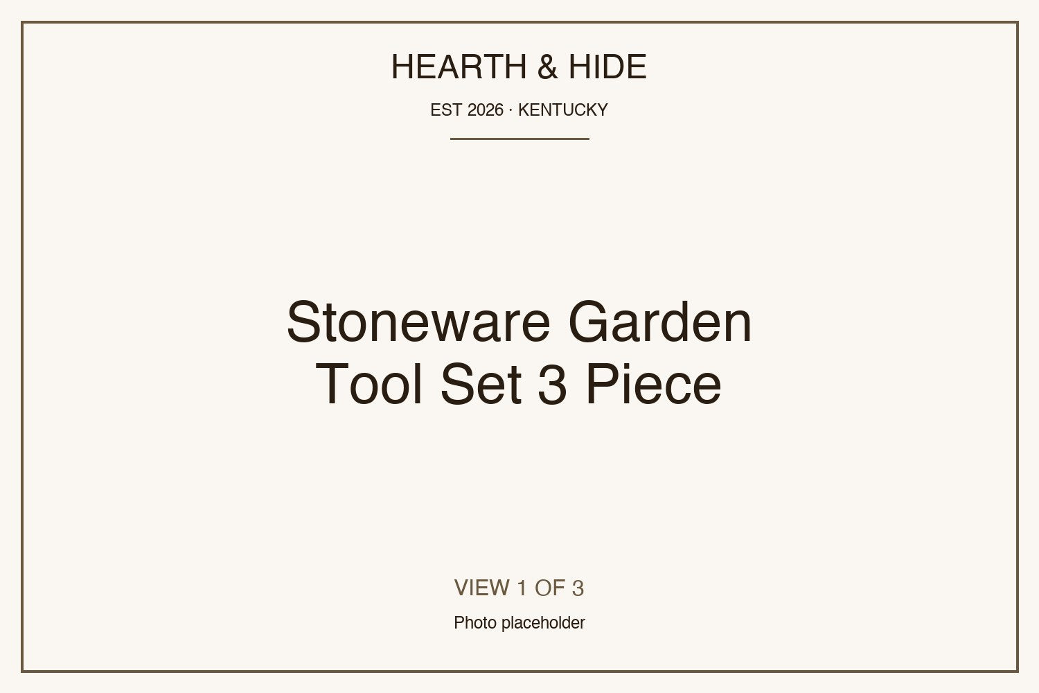 Stoneware Garden Tool Set 3 Piece