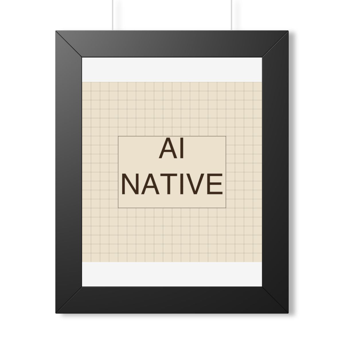 AI NATIVE - Framed Vertical Poster