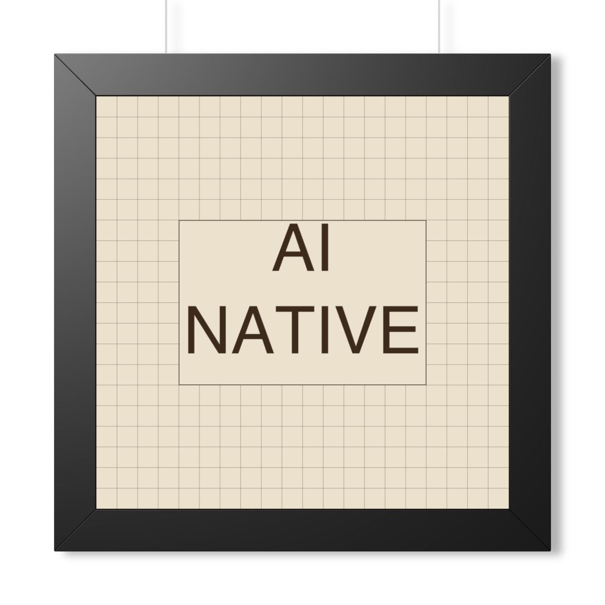 AI NATIVE - Framed Vertical Poster