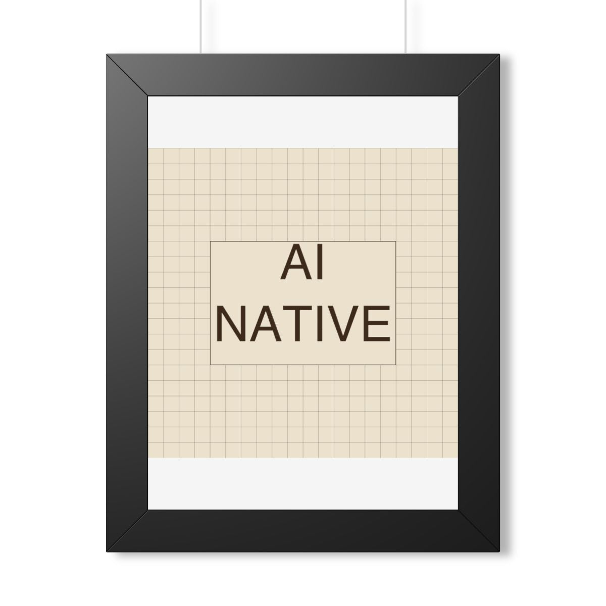 AI NATIVE - Framed Vertical Poster