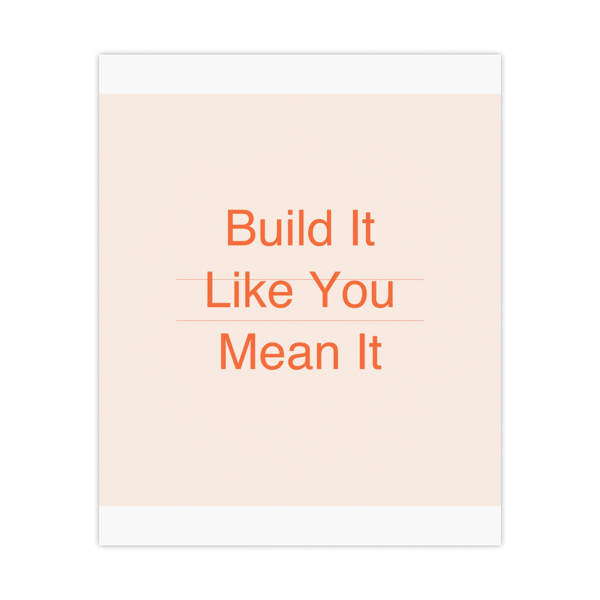 BUILD IT - Matte Poster