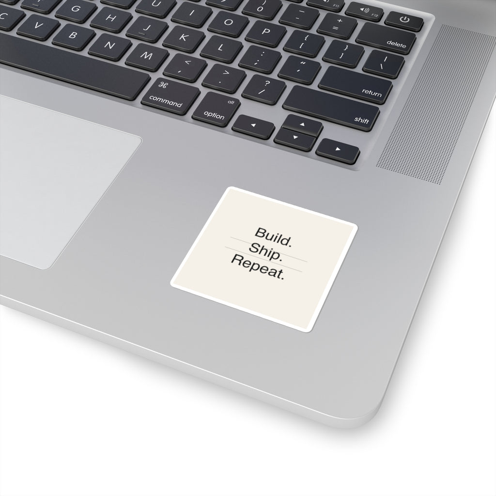 BUILD SHIP - Square Sticker