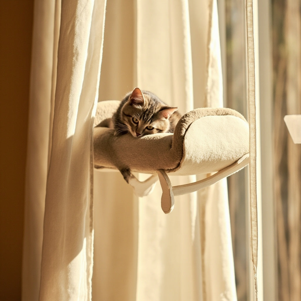 Cat Window Perch — Suction Mount, Holds Up to 35 lbs - Hearth & Hide