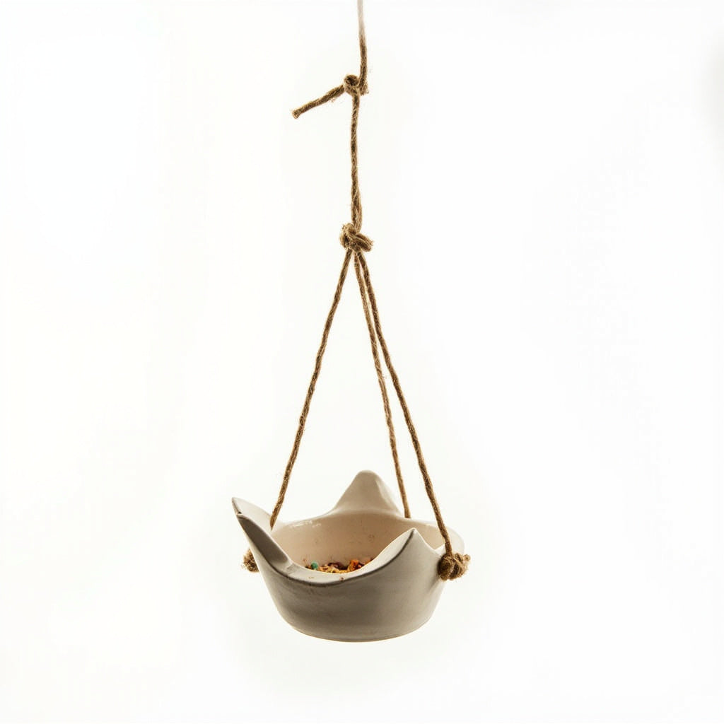 Ceramic Bird Feeder Hanging Garden