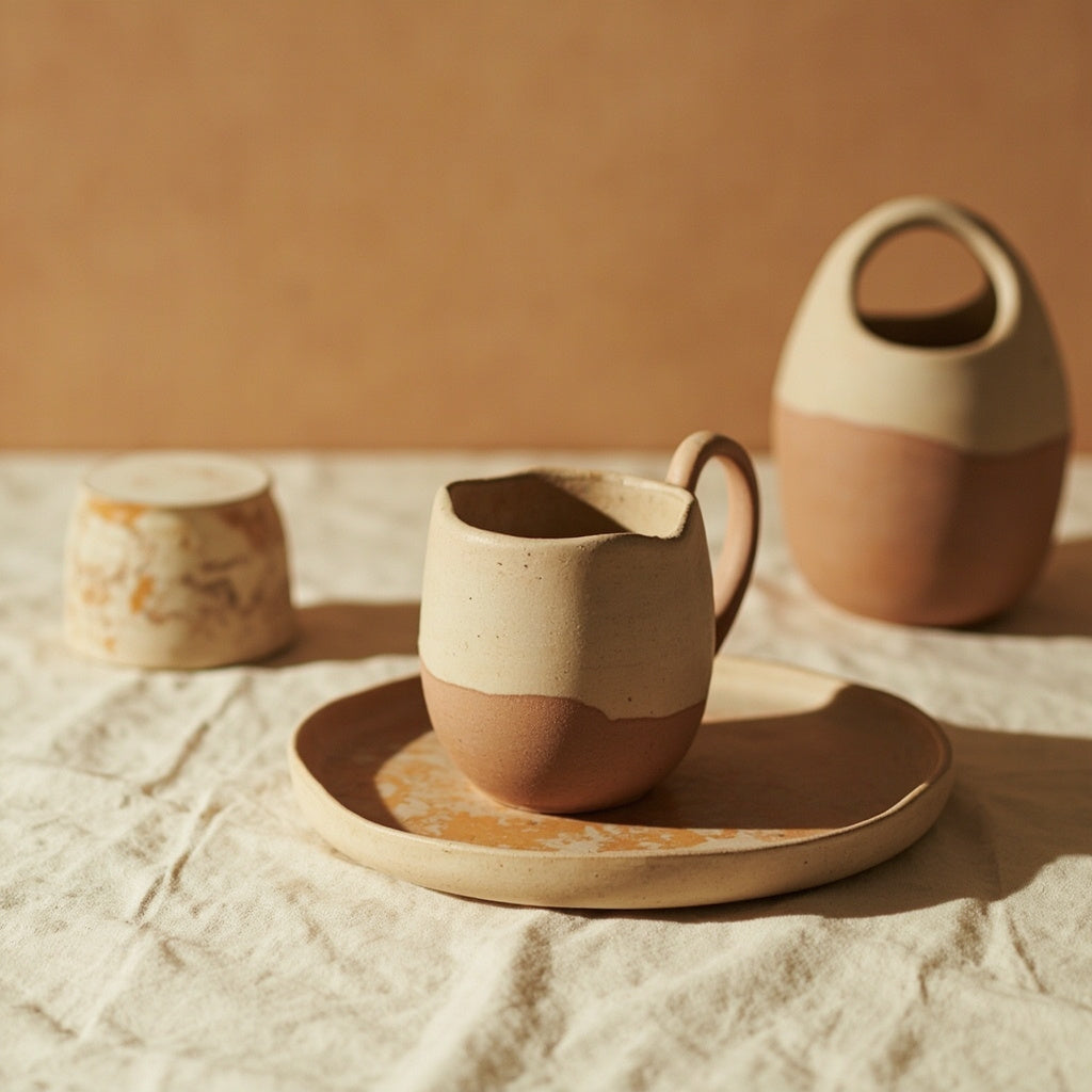 Ceramic Dinnerware Set 16pc — Service for 4, Matte Glaze - Hearth & Hide
