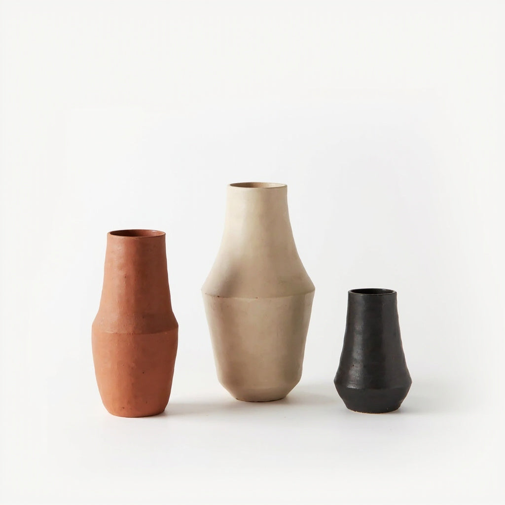 Ceramic Vase Set 3 Piece Matte Finish