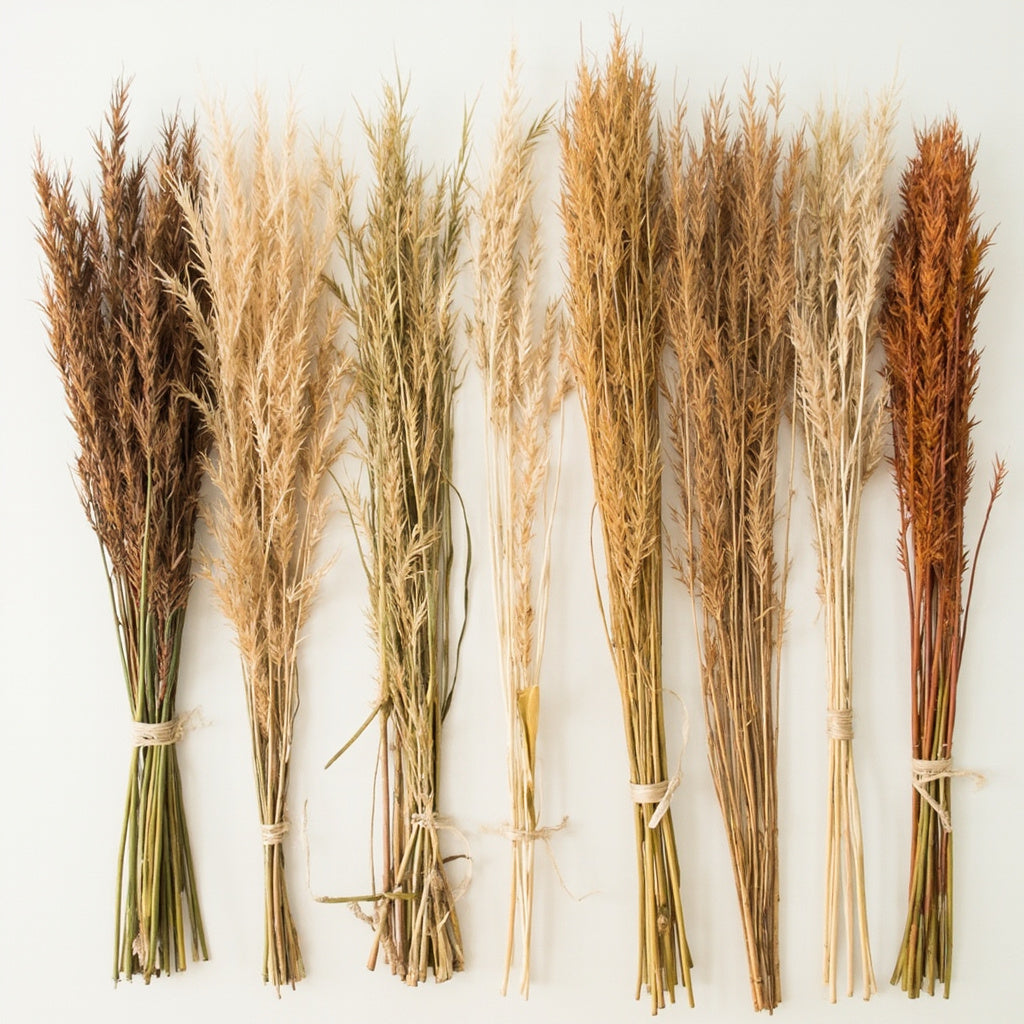 Faux Pampas Grass Dried Bouquet