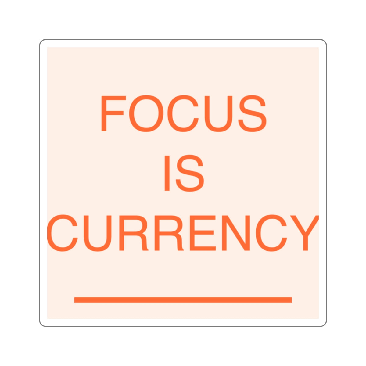 FOCUS FLOW - Square Sticker