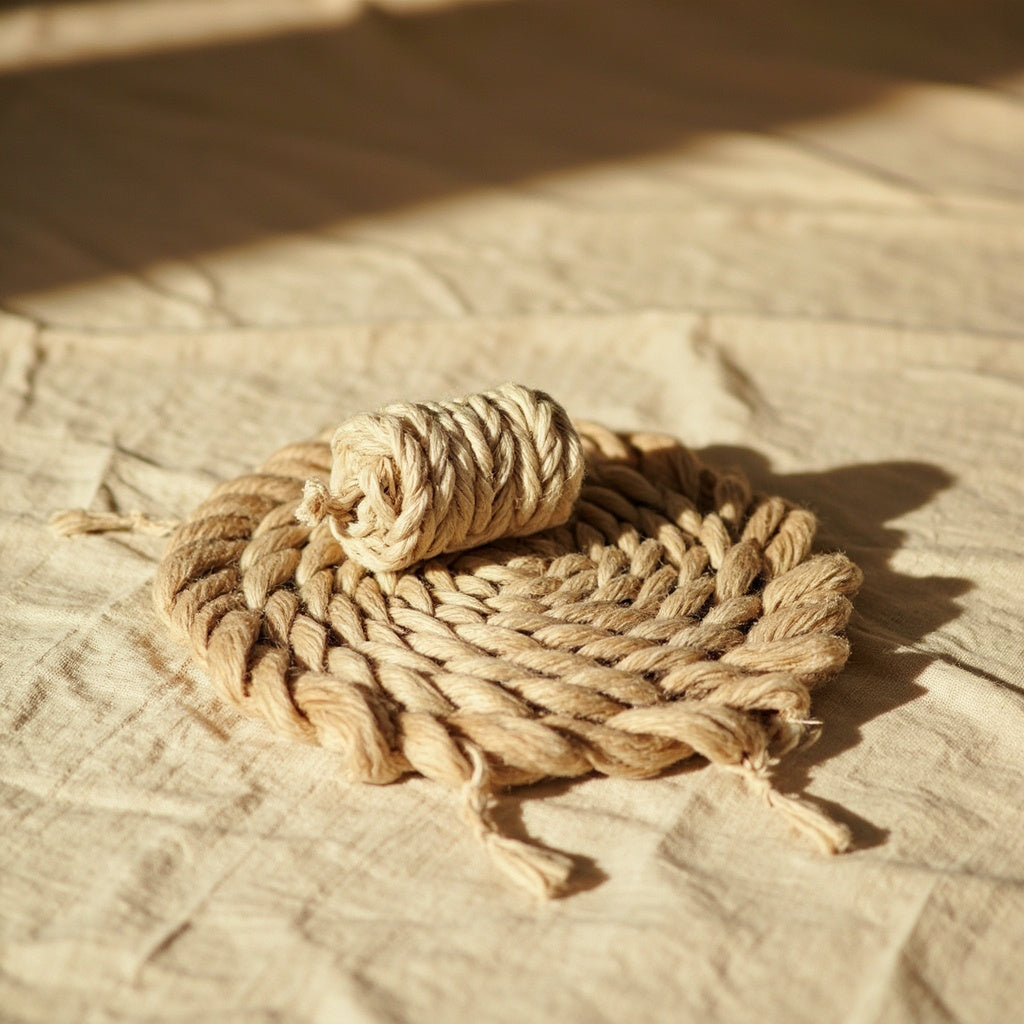 Hand-Woven Wool Area Rug 5x7 — Low Pile, Neutral - Hearth & Hide