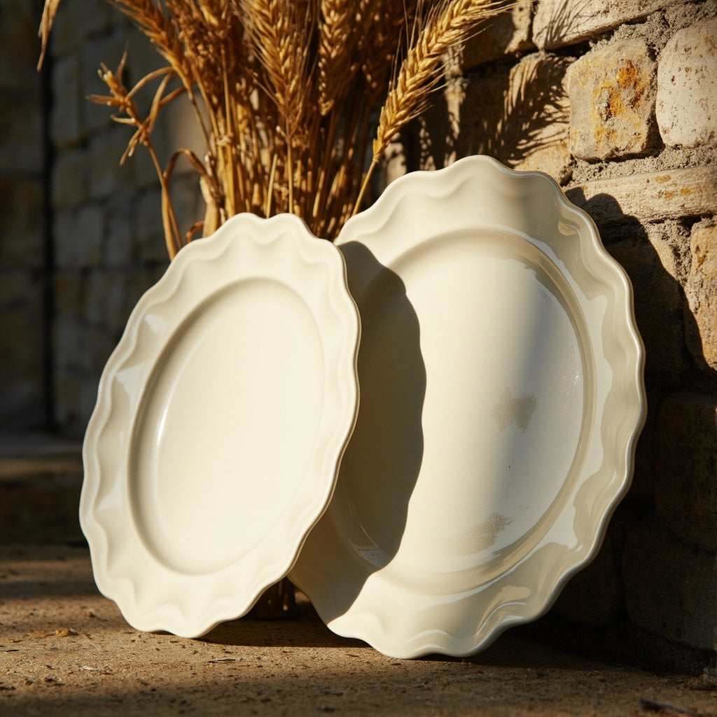 Handmade Ceramic Dinner Plates Set of 4