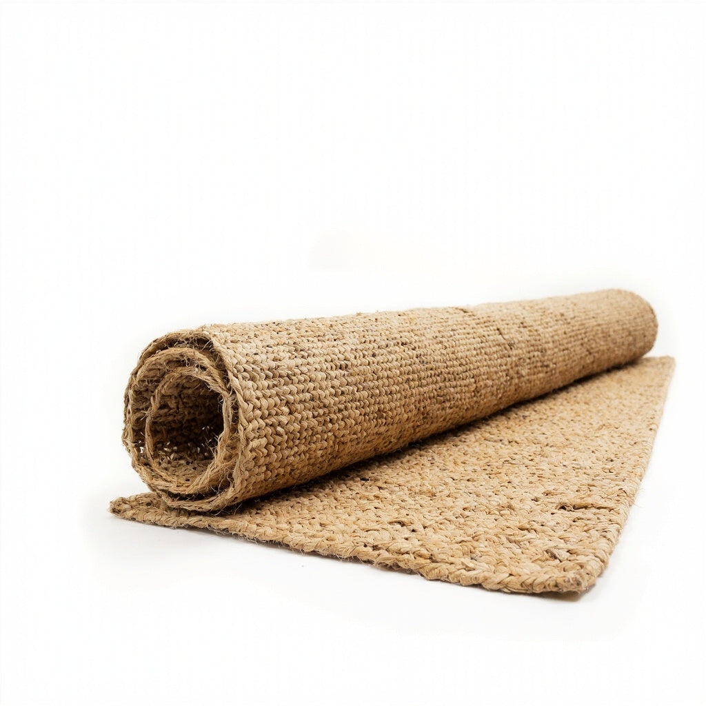 Handwoven Jute Area Rug 5x8 Natural