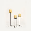 Iron Candle Holder Pillar Set of 3