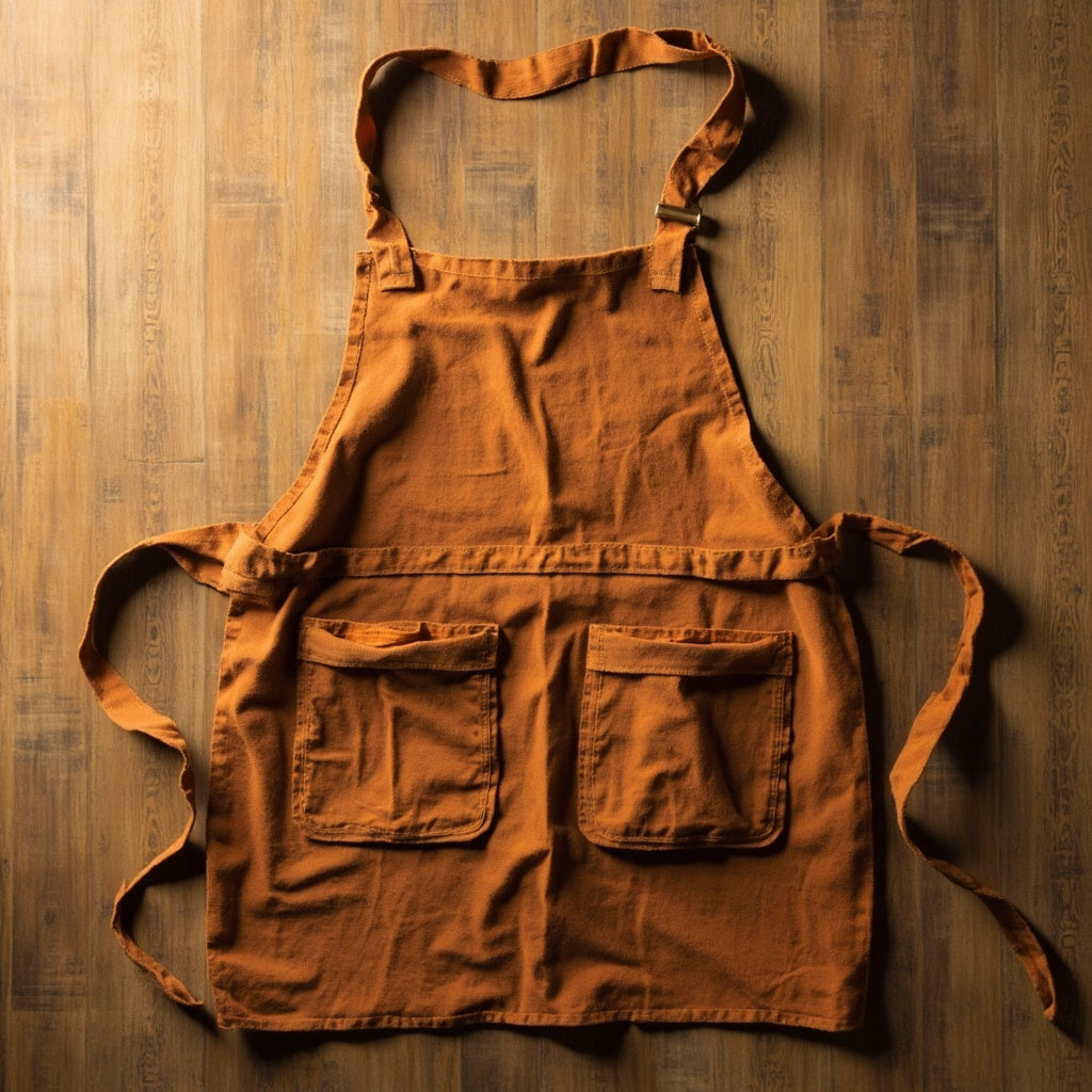 Linen Apron Crossback with Pockets