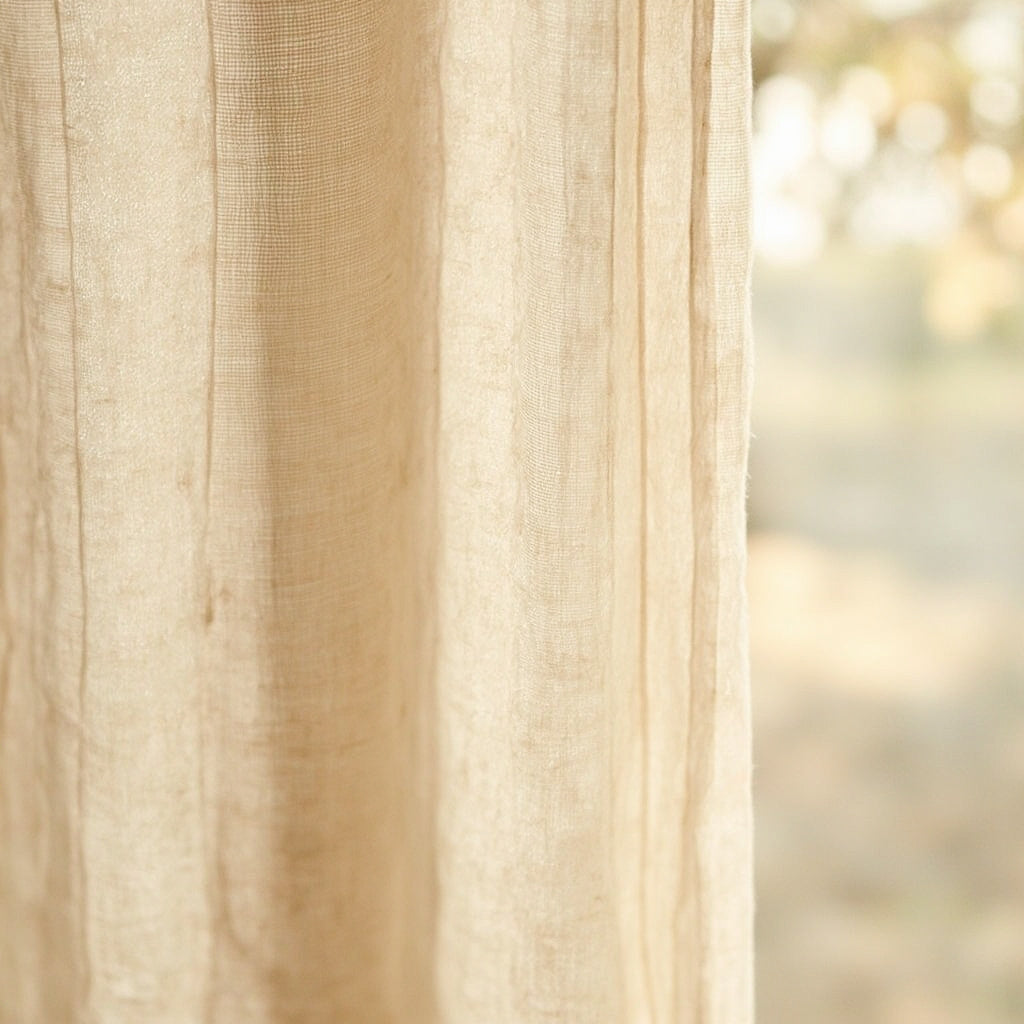 Linen Curtain Panel 84-Inch — Rod Pocket, Light Filtering - Hearth & Hide