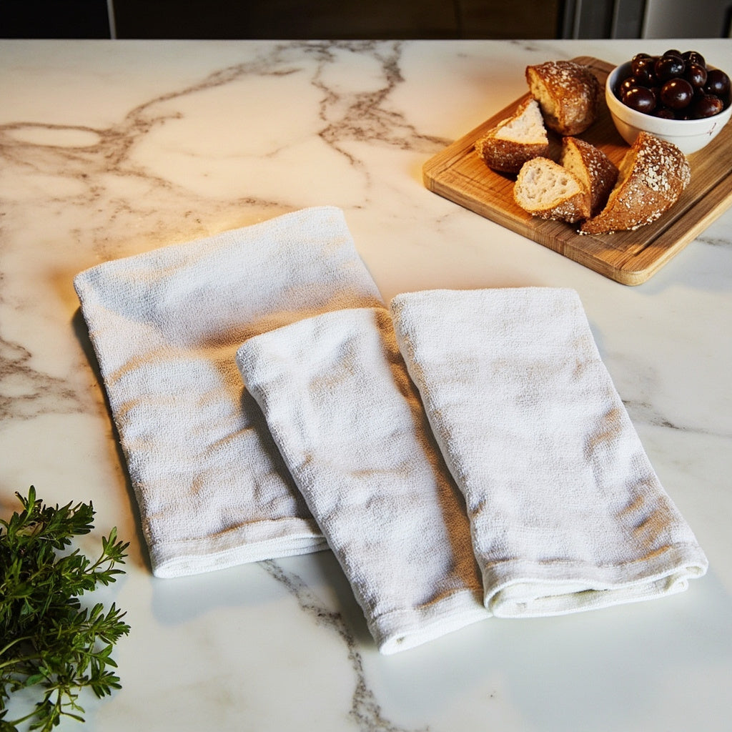 Linen Tea Towels Set of 3 Natural