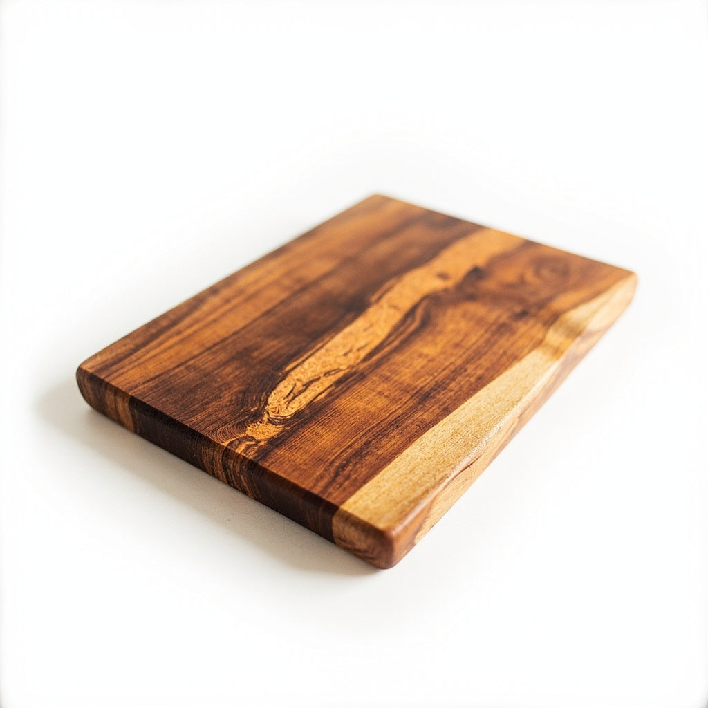 Rustic Acacia Wood Cutting Board with Juice Groove