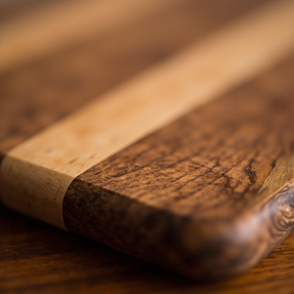 Rustic Acacia Wood Cutting Board with Juice Groove