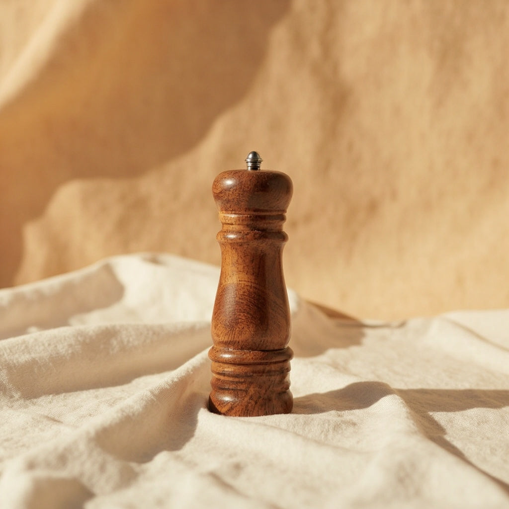 Salt & Pepper Grinder Set — Adjustable Coarse, Acacia Wood - Hearth & Hide