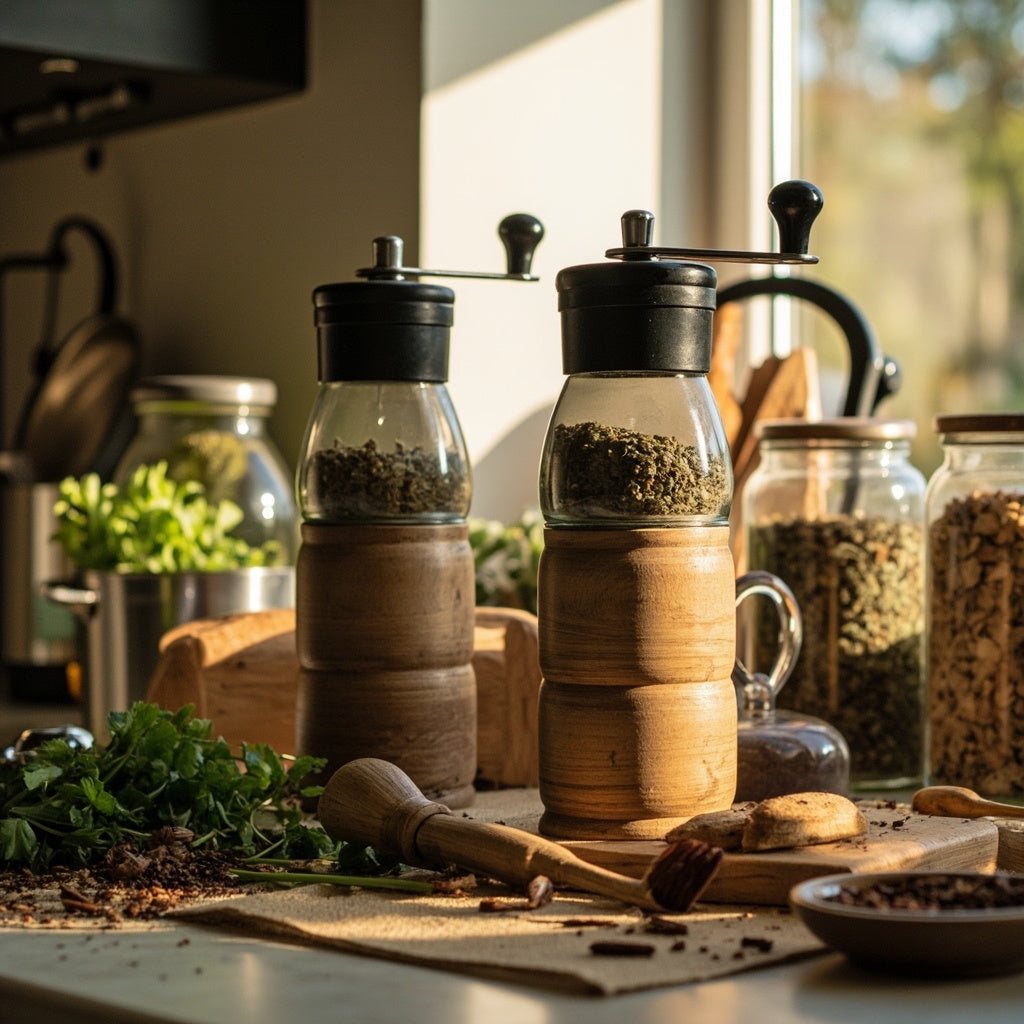 Salt and Pepper Grinder Set Adjustable