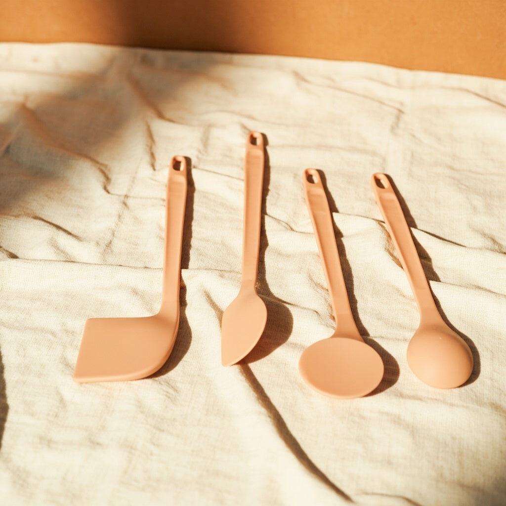 Silicone Spatula Set of 5 — Heat-Resistant, One-Piece - Hearth & Hide