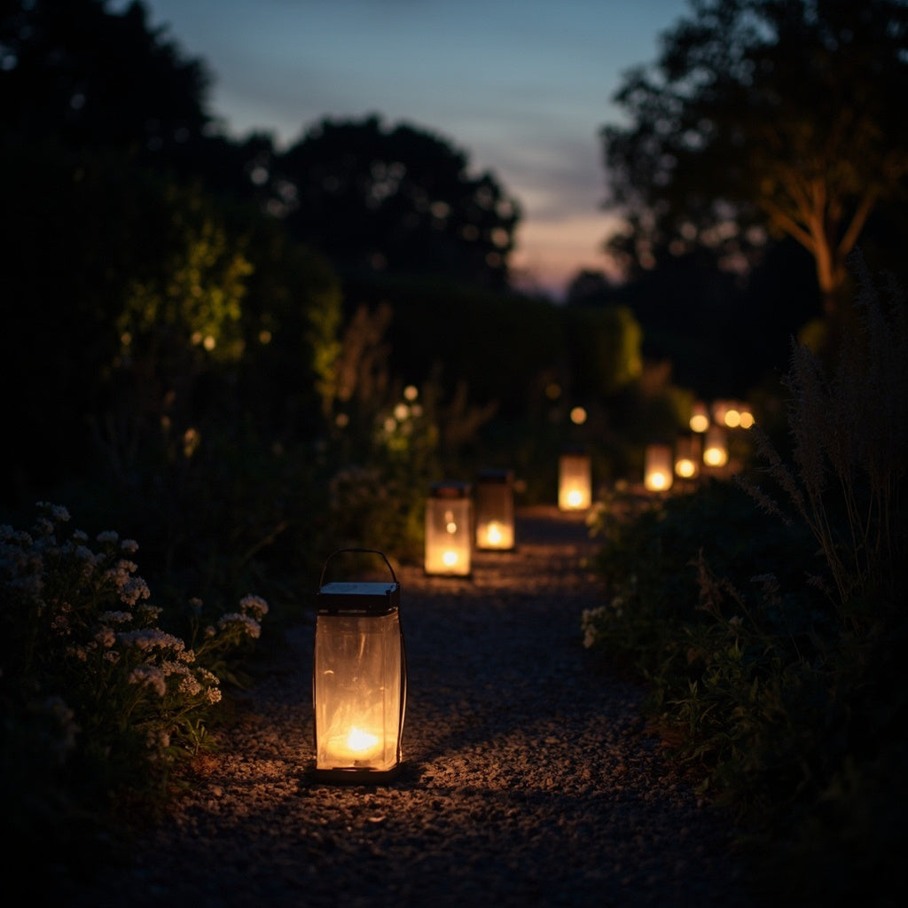 Solar Lantern Garden Lights Set of 4