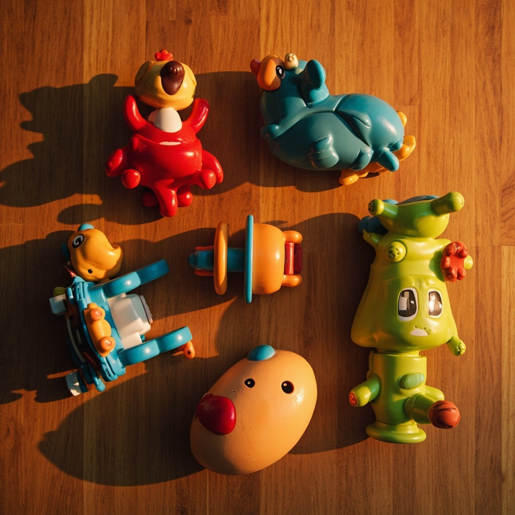 Wooden Pet Toy Set Natural 5 Piece