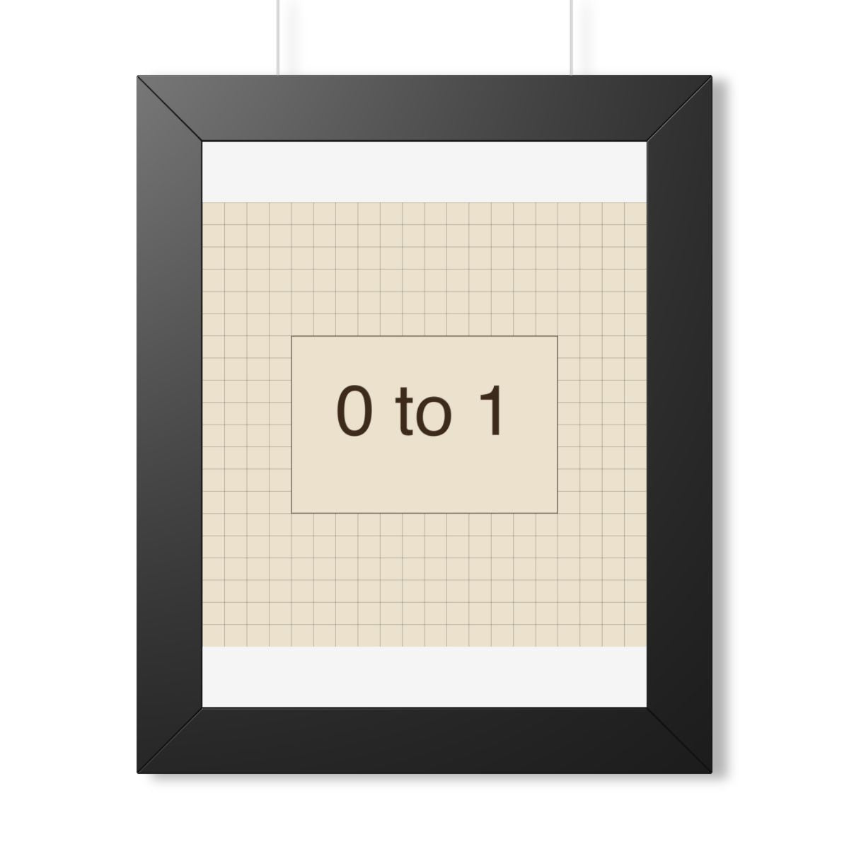ZERO TO ONE - Framed Vertical Poster