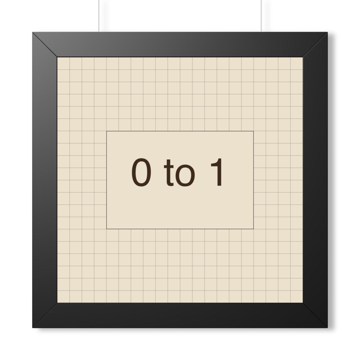 ZERO TO ONE - Framed Vertical Poster