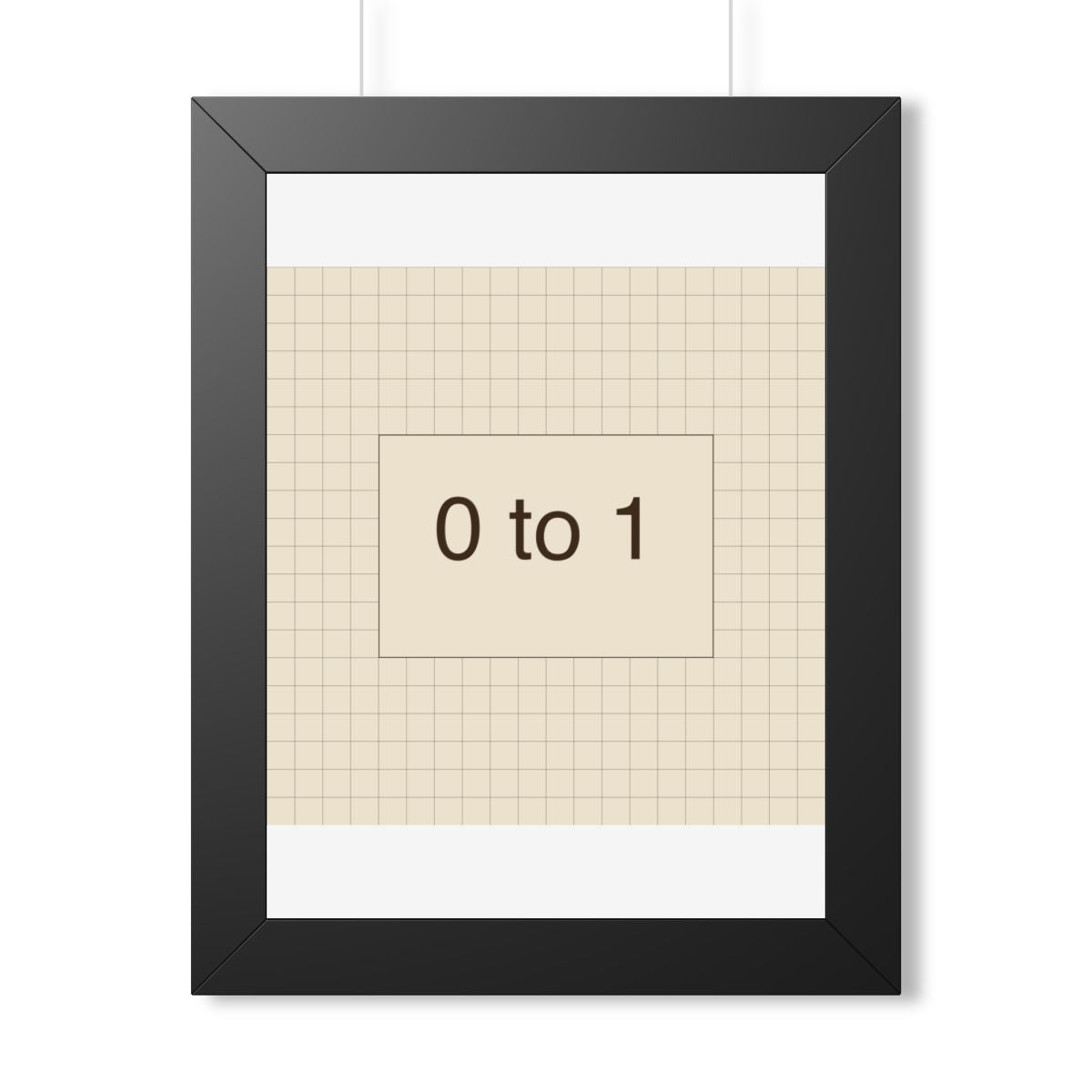 ZERO TO ONE - Framed Vertical Poster