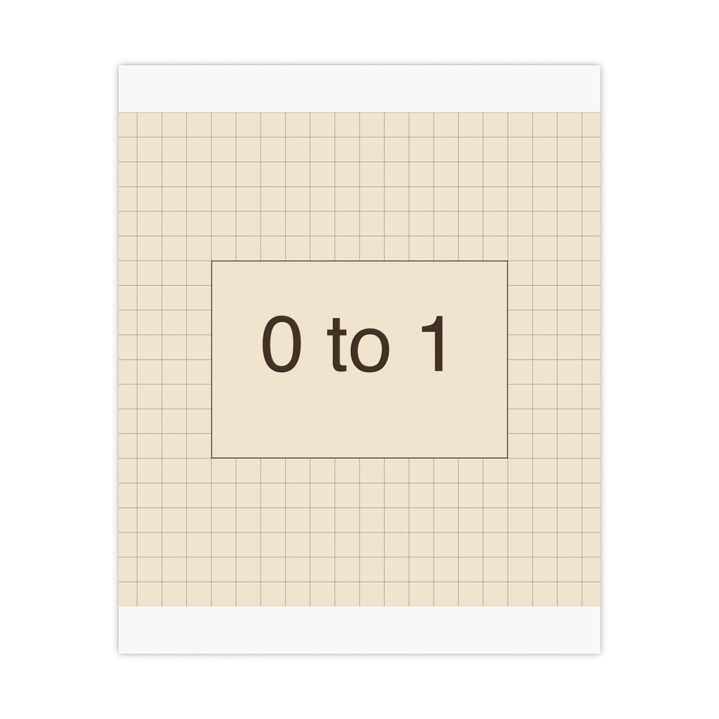 ZERO TO ONE - Matte Poster