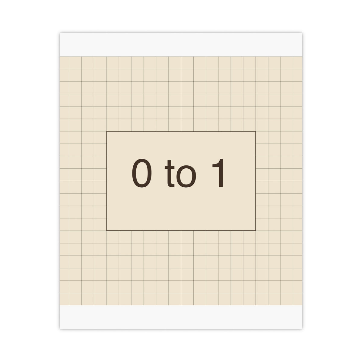 ZERO TO ONE - Matte Poster