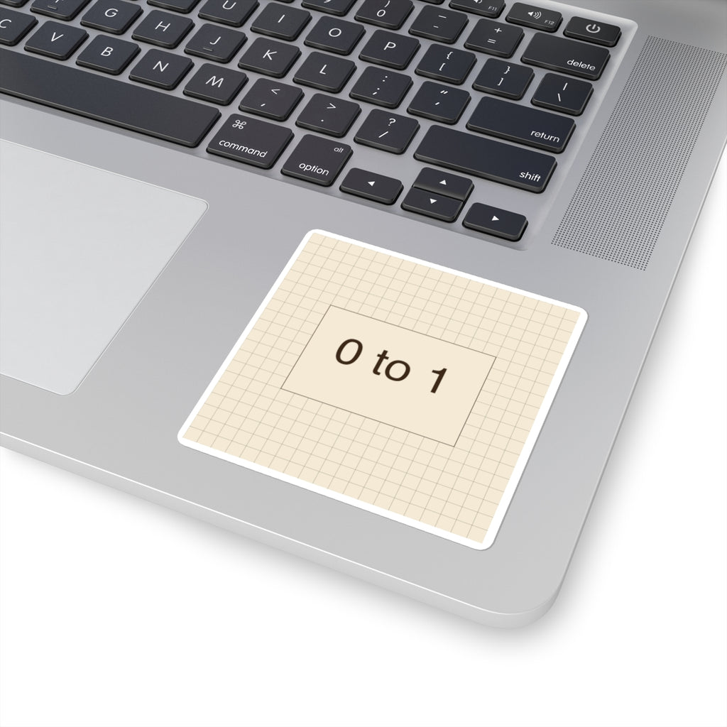 ZERO TO ONE - Square Sticker